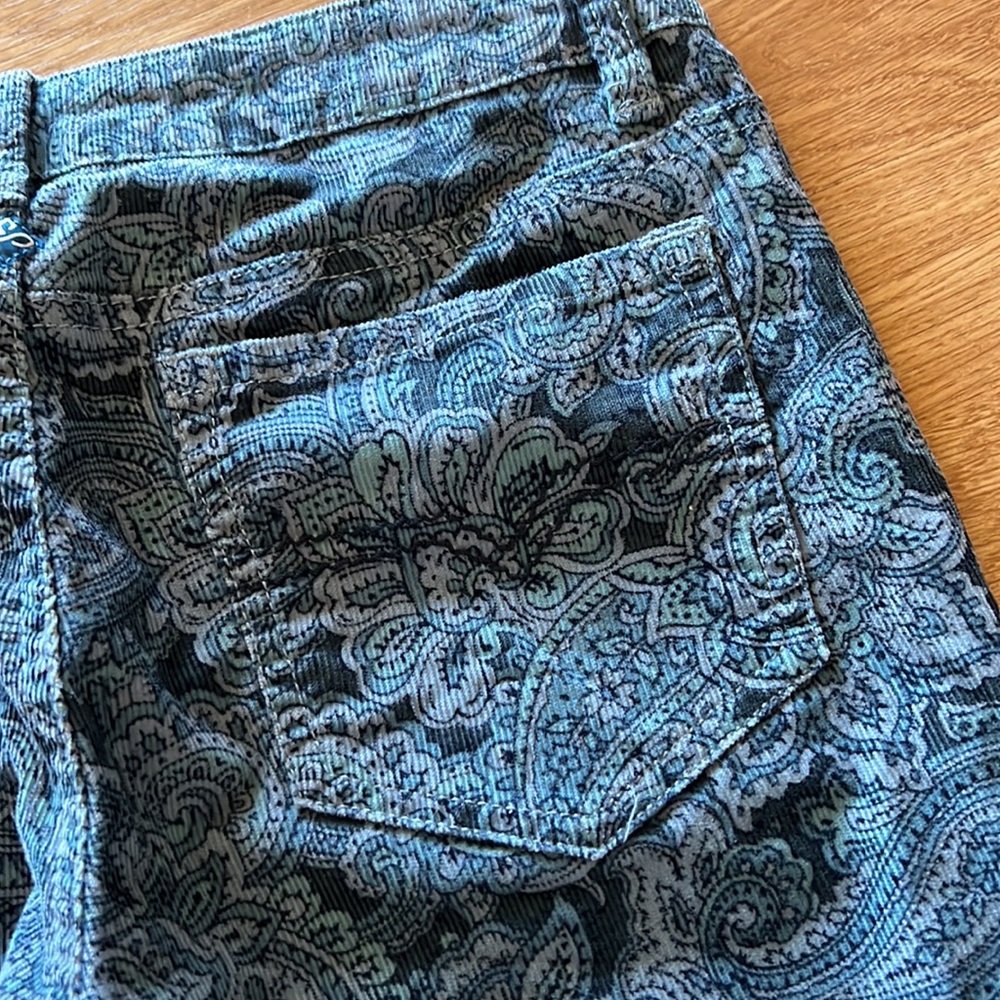 Floral Print Prana Mid Rise Stretch Skinny Corduroy Jeans size 4 - Picture 7 of 14